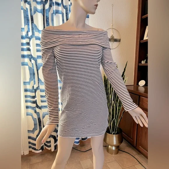 fitted lace wedding dress Women's Fall Long Sleeve Striped Sweater Midi Dress Round Neck Ribbed Knit  Slim Fit Bodycon Dress,Black,S at Amazon Women's Clothing store main image 1